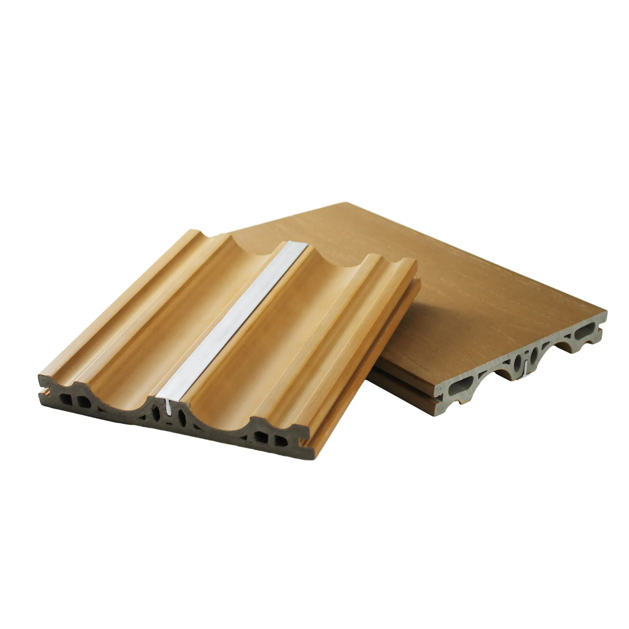 Schwimmbad Holz Textur Teak Farbe WPC Terrassenboden Ultrafaser-PVC-Schaumboden