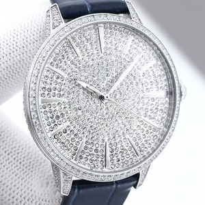 Casual Fashion Noble Full Diamond Moissanite Inlaid Leather Strap Three-hand Men's Automatic Mechanical <b>Watch</b> - Product Image 1
