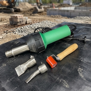 Kit <span class=keywords><strong>Pistola</strong></span> per Saldatura ad Aria Calda LIHONK LK-708-S2 con Accessori per Saldatura di Tetti, Geomembrane, Rivestimenti HDPE, PVC e TPO - Product Image 1