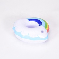 Porte-gobelet flottant gonflable personnalisé avec logo flamant rose et palmier