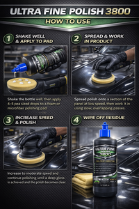 GRAPHONEX Ultra Fine Polish 3800 Oxyde d'aluminium 1000ml – Polish de Correction Finale pour Peinture, Brillance Maximale et Zéro Effet Brouillard - Product Image 5