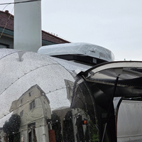 Remorque de restauration mobile en acier inoxydable pour pizzas, hamburgers, café, crêpes