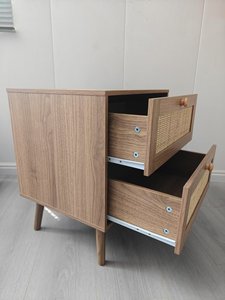 Comodino moderno MDF comodino in Rattan con cassetto camera da letto fine tavolo comodino comodino comodino comodino comodino - Product Image 6