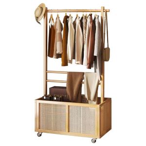 Appendiabiti da camera da letto piccola alla moda appendiabiti da pavimento con comodino che porta i vestiti comodamente - Product Image 1