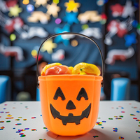 Pot à bonbons d'Halloween, seau de citrouille, ornements en HDPE, couleur personnalisée, logo personnalisable, taille personnalisable, jouets pour enfants, festival