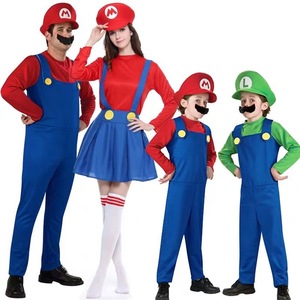 Disfraz de Super Mario para Adultos, Traje de Cosplay Verde y Rojo de Poliéster para Fiestas, para Hombres y Mujeres - Product Image 5