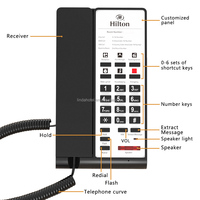 Téléphone filaire multifonction pour hôtel, haut-parleur mains libres, téléphone fixe sans fil pour chambre d'hôtes, directement de l'usine