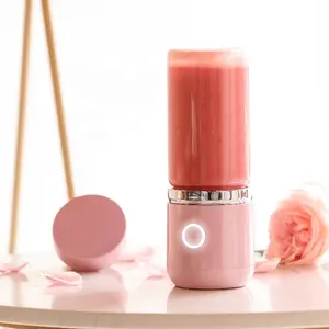 USB uzun borosilikat cam renkli uygun seyahat smoothie makinesi şarj edilebilir süt shake mini blender taşınabilir blender