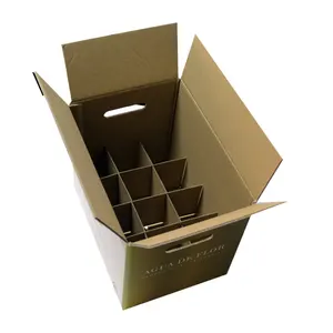 Özel 12 paket bölmeli içecek ve içecek ambalajı karton mukavva kutu