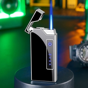 Briquet à <span class=keywords><strong>gaz</strong></span> électrique avec torche coupe-vent rechargeable à flamme bleue, <span class=keywords><strong>charge</strong></span> rapide USB, Smart Touch - Product Image 6