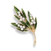 Bros Enamel Bunga Tanaman Retro Daun Maple Tulip Buket Bunga Keranjang Anggrek Mawar Kerah Pin Perhiasan Pernikahan