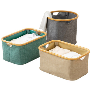 Cesto portaoggetti in tessuto intrecciato con manici per bagno e cambio di vestiti - Product Image 5