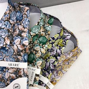 Nuovi uomini del commercio estero camicia da lavoro Casual manica lunga floreale Anti-pilling primavera poliestere/cotone - Product Image 4
