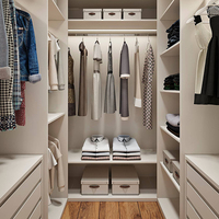Garde-robe de chambre à coucher en PVC blanc minimaliste moderne avec coiffeuse