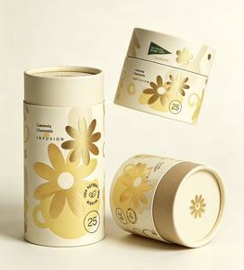 Custom Eco-Friendly Paper Tube Packaging With Gold Foil Printing For All Size Cosmetics <b>Perfume</b> Essential Oil Beauty Products - Product Image 1