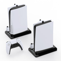 RGB-Kühl ständer mit Dual-Controller-Ladestation Kopfhörer haken Game Storage Rack-Kühl station für PS5-Konsolenhalter