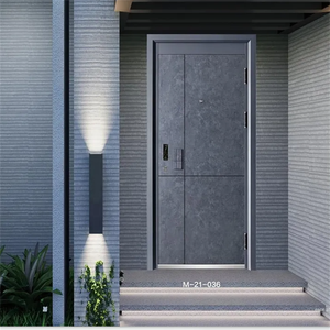 Livraison rapide, portes d'entrée extérieures personnalisées, portes blindées en aluminium, solutions complètes, portes d'entrée en métal - Product Image 4