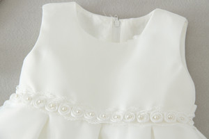 DMFGD abito da battesimo con fiocco per bambina appena nata principessa festa di compleanno <span class=keywords><strong>bianco</strong></span> abiti da bambino fantasia abito Tutu per battesimo - Product Image 3