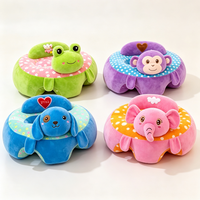 Siège de sol pour bébé en forme de grenouille Kawaii, siège d'apprentissage en peluche douce, jouet en peluche détachable, base antidérapante, rembourrage en coton PP et polyester