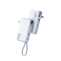 Opaqi 22.5W 10000mAh Batterie externe haute capacité avec prise intégrée et écran LED, charge rapide pour téléphones, tablettes et ordinateurs portables