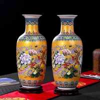 Vase en céramique antique traditionnel de 20x46 cm, couleur émail, ornement décoratif, vase en porcelaine pour table, décoration de mariage et de maison