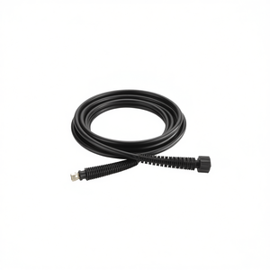 Ttake Delivery Hose Kit For Cleaning Machines 10 Ft Black Rubber <b>Flexible</b> Hose With Connector And Locking Nut - Product Image 2