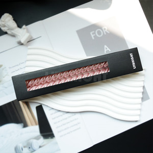 Lüks mum ışığı akşam yemeği Spiral konik vernik ev mum dekorasyon noel için 8 inç 2 adet Set sopa mum - Product Image 2