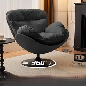Fauteuil pivotant de salon chic et moderne, confortable et luxueux, idéal pour la détente à la maison et au bureau - Product Image 3