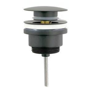 High Quality Modern Brass Pop up Basin Waste <strong>with</strong> <strong>Overflow</strong> Gun Grey Chrome <strong>Click</strong> <strong>Clack</strong> Drain for Hotel Bathroom Sink - Product Image 3