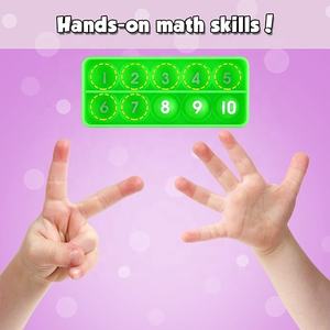 Nouveau conseil Pop à dix cadres mathématiques manipulatrices mathématiques Fidget jouet sensoriel <span class=keywords><strong>Montessori</strong></span> jouet éducatif cadeau push pop - Product Image 3