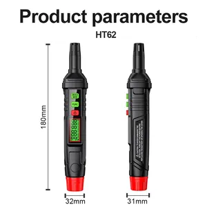 HT62 4-in-1 เครื่องวัดความชื้นแบบดิจิตอลแบบพกพา เครื่องวัดอุณหภูมิและความชื้น พร้อมฟังก์ชั่นวัดอุณหภูมิหลอดแก้วเปียก/จุดน้ำค้าง อุณหภูมิสูงสุด/ต่ำสุด/ความชื้น แบบปากกา - Product Image 3