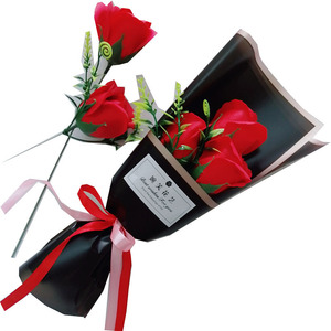 Cadeau <span class=keywords><strong>de</strong></span> la Saint-Valentin, cadeau <span class=keywords><strong>de</strong></span> Noël, <span class=keywords><strong>rose</strong></span> unique en savon, fleur artificielle, mini <span class=keywords><strong>bouquet</strong></span> frais - Product Image 5
