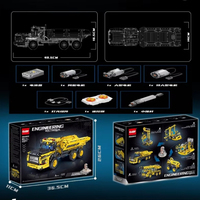 Guly 96002 Nouveau Véhicule de Construction Urbaine MOC 6-en-1, Véhicule de Transport Créatif, Kit de Modélisme de Difficulté Élevée, Ensembles de Blocs de Construction Cadeau