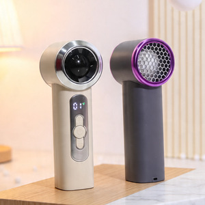 <b>Mini</b> Handheld Portable <b>Fan</b> With Digital Display Bladeless <b>Usb</b> Charging 5W Brushless Motor For Outdoor Indoor Use - Product Image 2