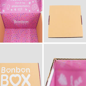 Custom Logo Pink Postal <strong>Carton</strong> <strong>Box</strong> Mailing Cardboard <strong>Corrugated</strong> Shipping Packaging <strong>Box</strong> for Small Business - Product Image 3