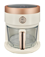 Friteuse à air multifonction 3,5 L, friteuse électrique à air chaud, contrôle tactile, cuiseur en verre, sans huile, saine, faible teneur en huile, gadget de cuisine