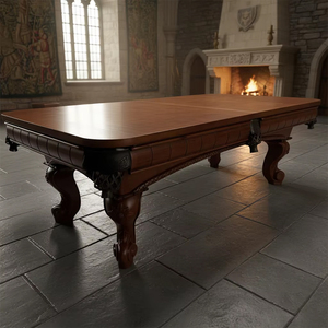 โต๊ะพูลขนาด 6 ฟุต 7 ฟุต 8 ฟุต พร้อมลิ้นชัก โต๊ะบิลเลียดไม้เนื้อแข็งหินชนวนธรรมชาติสุดหรูทันสมัย พร้อมท็อปแบบเทนนิสและม้านั่ง - Product Image 5