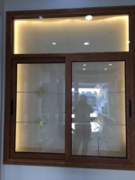 Ventanas Corredizas de Aluminio con Doble Vidrio de Alta Calidad de Fábrica AMJ, Ventana Corrediza de 3 Vías con Rejilla