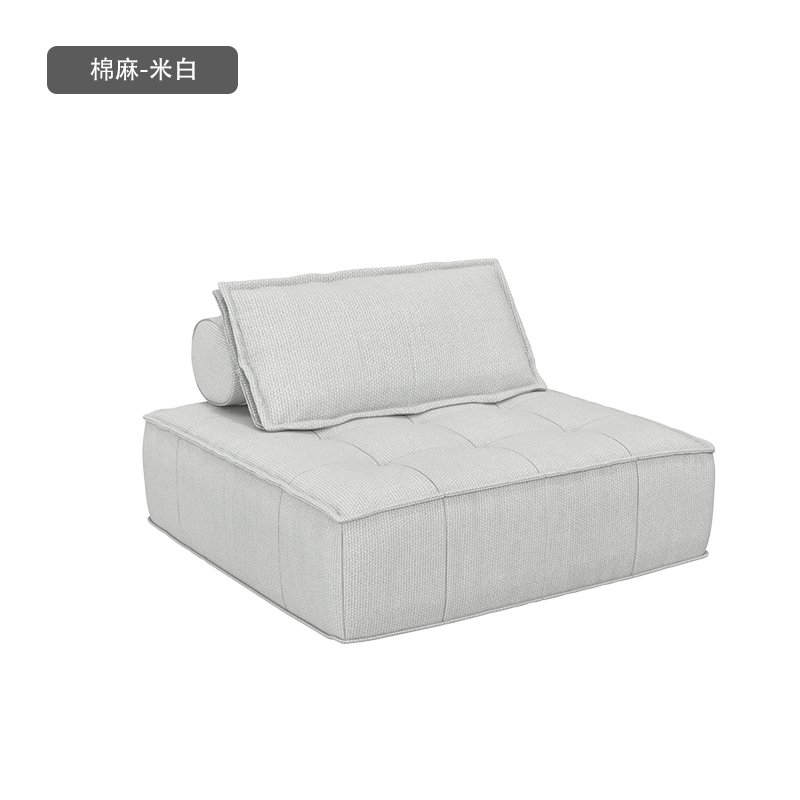 ผ้าฝ้ายลินิน - สีขาวนวล