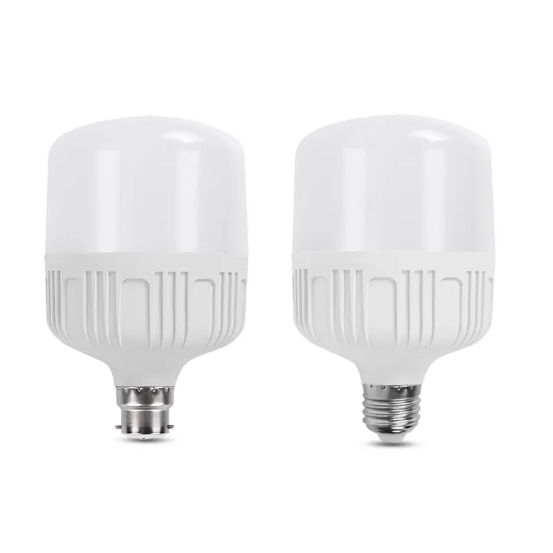 T şekli LED ampuller 6W10W 15W 20W 30W 40W 50W 60W yüksek güç büyük watt beyaz gövde lambası Led B22 ampul led E27 hafif led ampuller