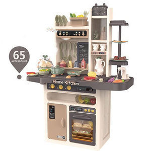 Ensemble de cuisine jouet de 93,5 cm de haut avec 65 pièces, lumières, musique et fonction de distribution d'eau, pour jeu d'imitation, cadeau pour enfants - Product Image 2