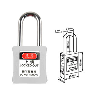 <span class=keywords><strong>Cadenas</strong></span> de sécurité thermoplastique avec anse en acier de 6 mm, verrouillage différentiel, même clé, 1 clé, cylindre en nylon, pour porte en bois BREED, facile à utiliser - Product Image 4