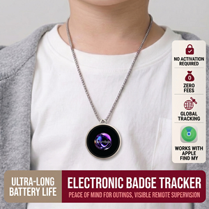 Badge GPS de suivi des employés Beambox <span class=keywords><strong>Niki</strong></span> E-Badge compatible Apple Find My avec épingle et cordon - Product Image 5