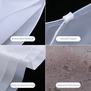 Sacs d'emballage en plastique givré avec fermeture éclair et logo imprimé en usine, sacs d'emballage personnalisés à fermeture éclair pour vêtements - Product Image 2