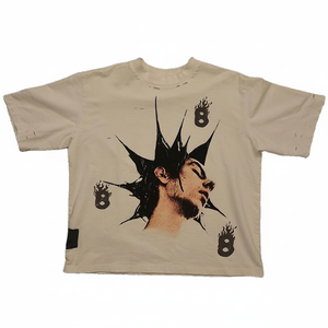 Camisetas estampadas de algodón personalizadas para hombre, ropa informal de calle con cuello redondo, camisetas de moda de gran tamaño para hombre al por mayor - Product Image 1