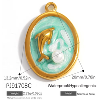 SUMMLY Vente en gros de breloques et pendentifs en acier inoxydable plaqué or 18 carats pour la fabrication de bijoux, accessoires de charme faits à la main