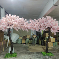 S004 8ft 10ft décor de mariage grand petit rose blanc Faux soie arbres Sakura centre de table Faux arbre de cerisier artificiel
