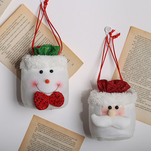 Children's Cartoon Candy Gift Bag <b>Cloth</b> <b>Material</b> Round Fashionable Christmas Decorations Stuffed Apple Christmas Eve Holiday - Product Image 2