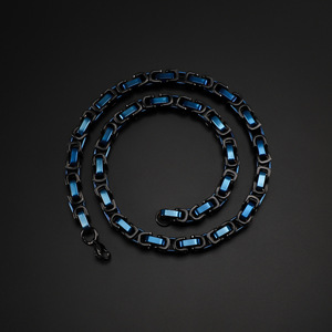 Kalung Pria Trendy 2025 Desain Hip-Hop Kuba yang Dominan, Perhiasan Musim Panas Berlapis Emas Model Kaisar Bizantium - Product Image 4