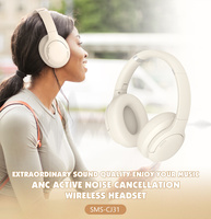 Premium ANC Kablosuz Kulak Üstü BT Kulaklık Hi-Fi Stereo Gürültü Önleyici Ayarlanabilir Rahat Tasarım Mikrofonlu Müzik İçin